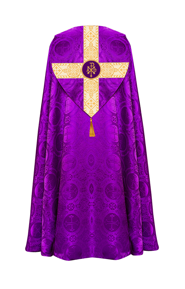 Adoration Gothic cope vestment - cross lace