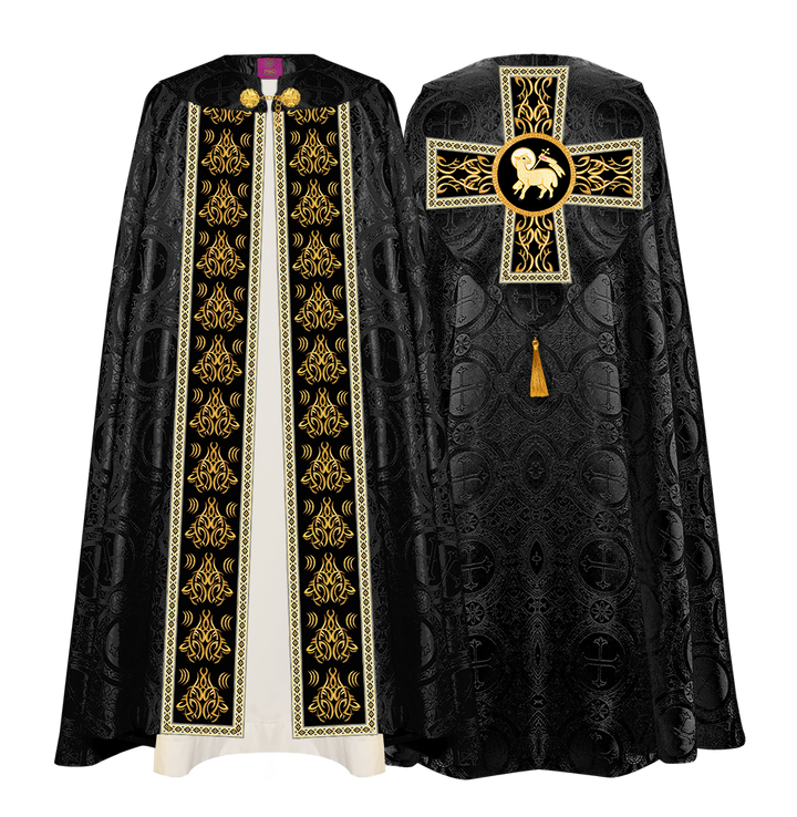 GOTHIC COPE VESTMENTS WITH LITURGICAL EMBROIDERY AND TRIMS