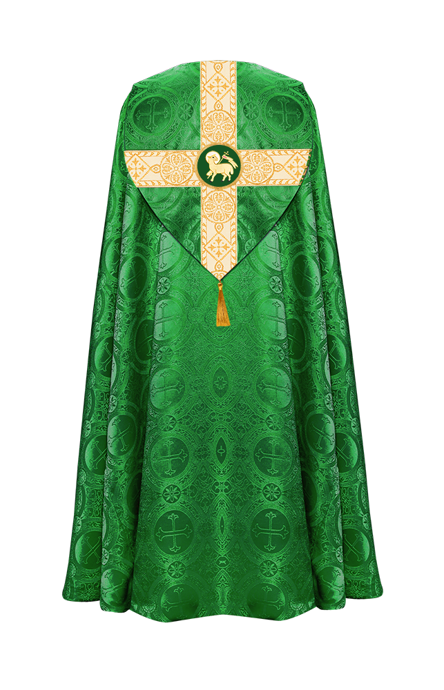 Adoration Gothic cope vestment - cross lace - JOHA VESTMENTS