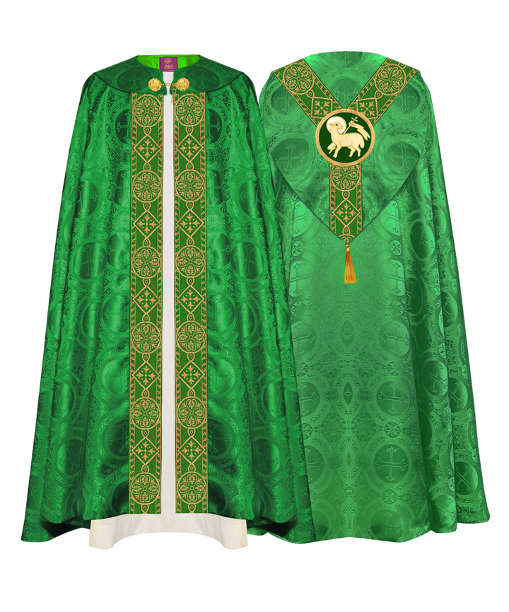 Gothic cope vestments - Y diamond lace