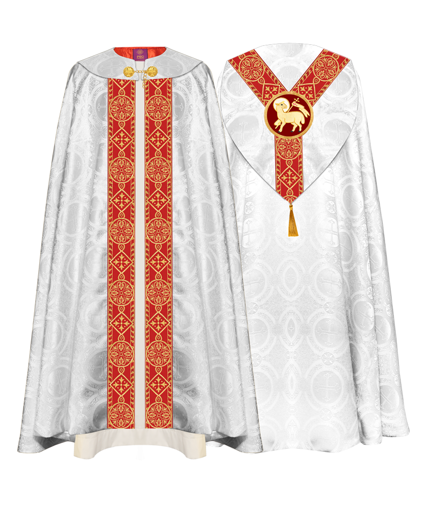 Gothic cope vestments - Y diamond lace