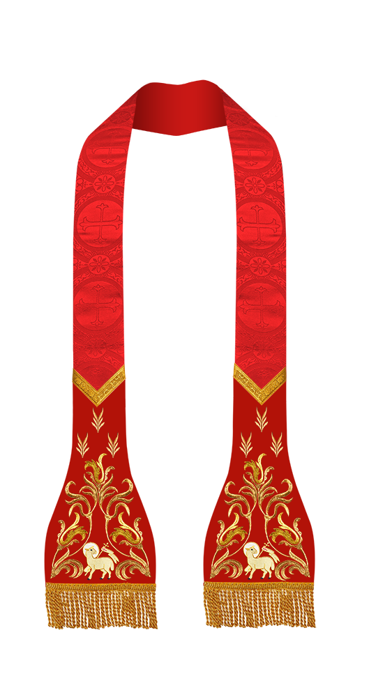 Lustrous Roman Stole Vestments - Cathedral collection