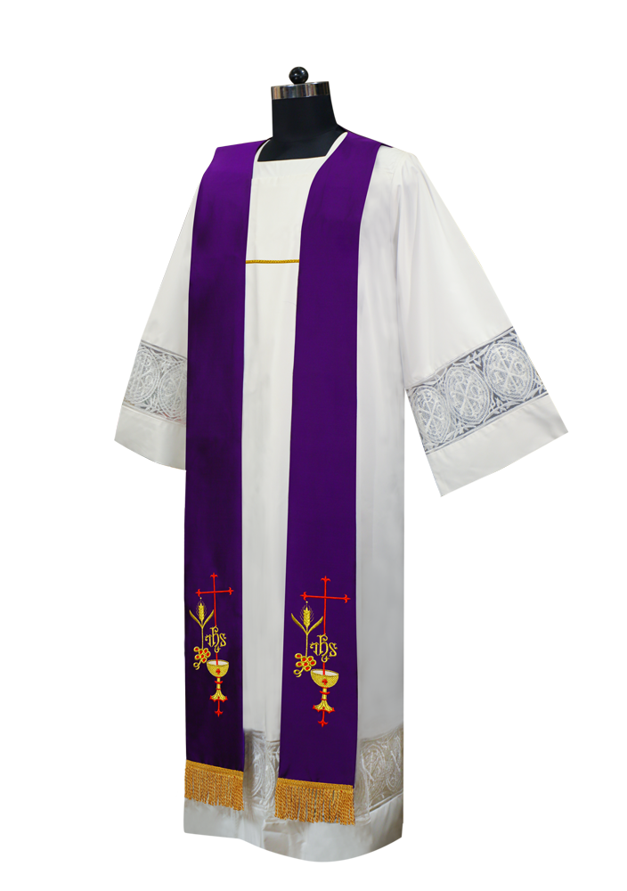 Clergy Stole with Eucharistic motif