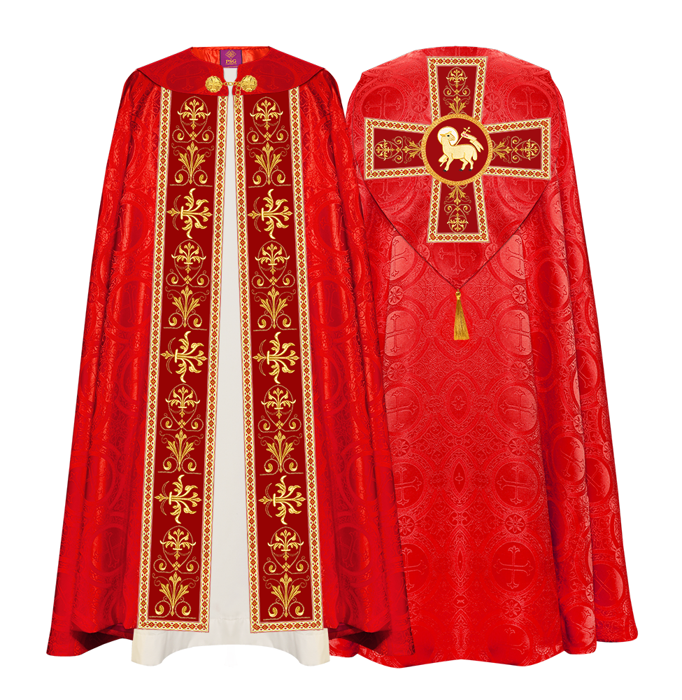 GOTHIC COPE VESTMENTS WITH COLOUR TRIMS