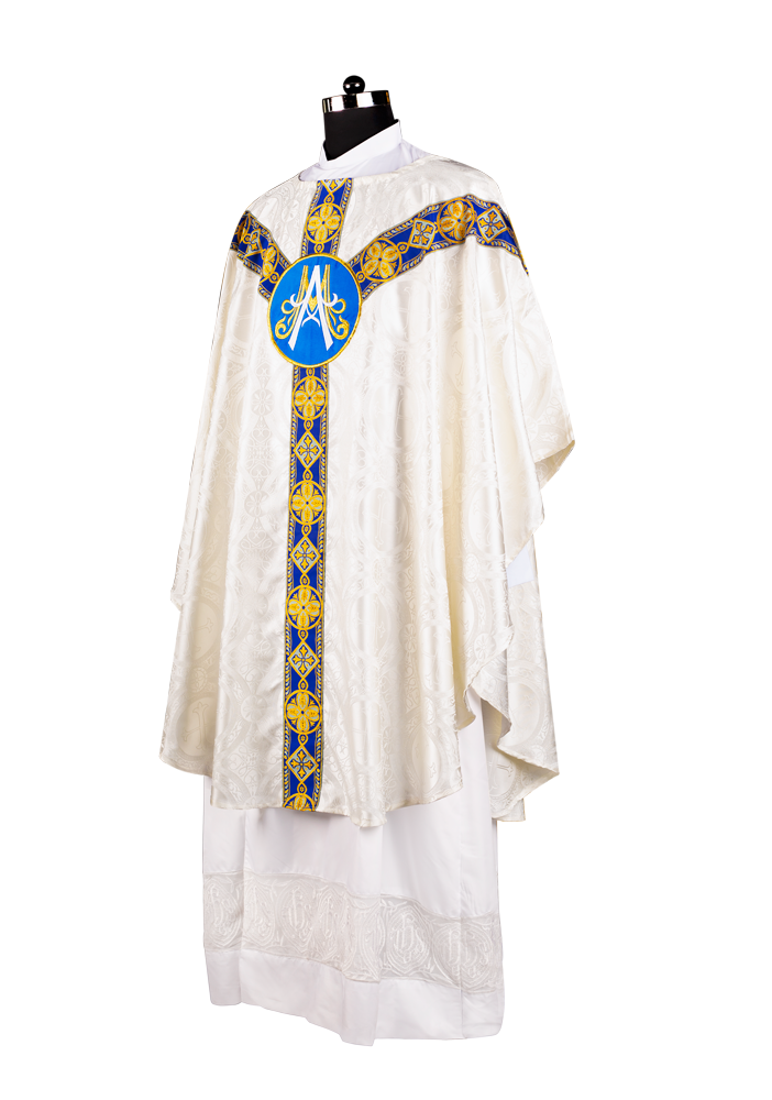 GOTHIC CHASUBLE VESTMENT WITH MARIAN MOTIF