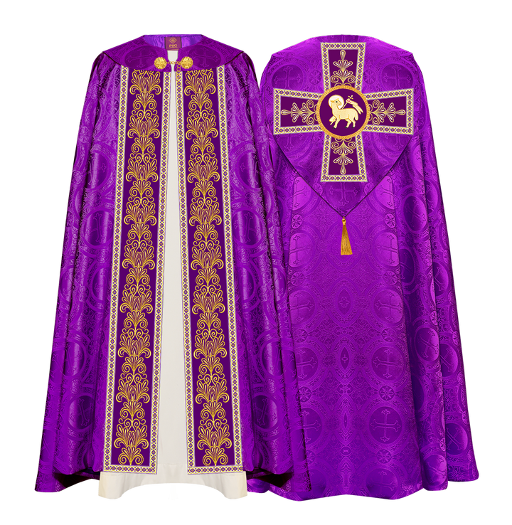 ENHANCED GOTHIC COPE VESTMENT WITH TRIMS