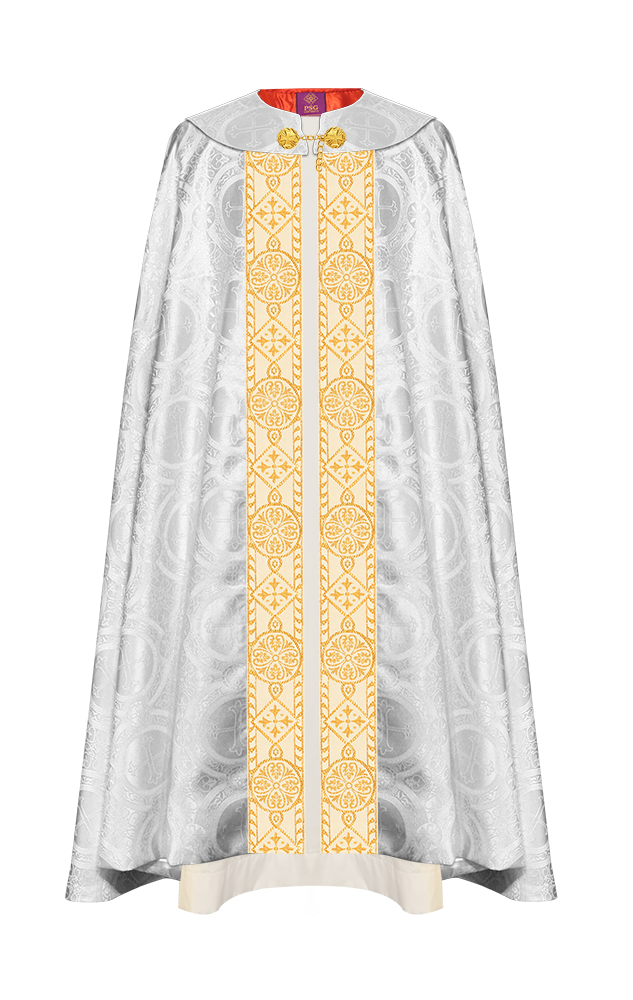 Adoration Gothic cope vestment - cross lace - JOHA VESTMENTS